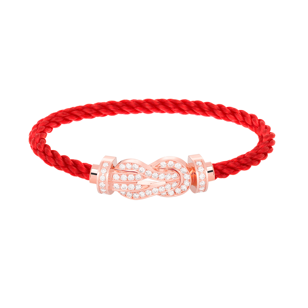 [Triumph Jewelry]CHANCE LARGE 8 FIGURE BUCKLE FULL DIAMOND BRACELET ROSE GOLD