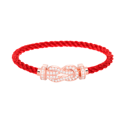 [Triumph Jewelry]CHANCE LARGE 8 FIGURE BUCKLE FULL DIAMOND BRACELET ROSE GOLD