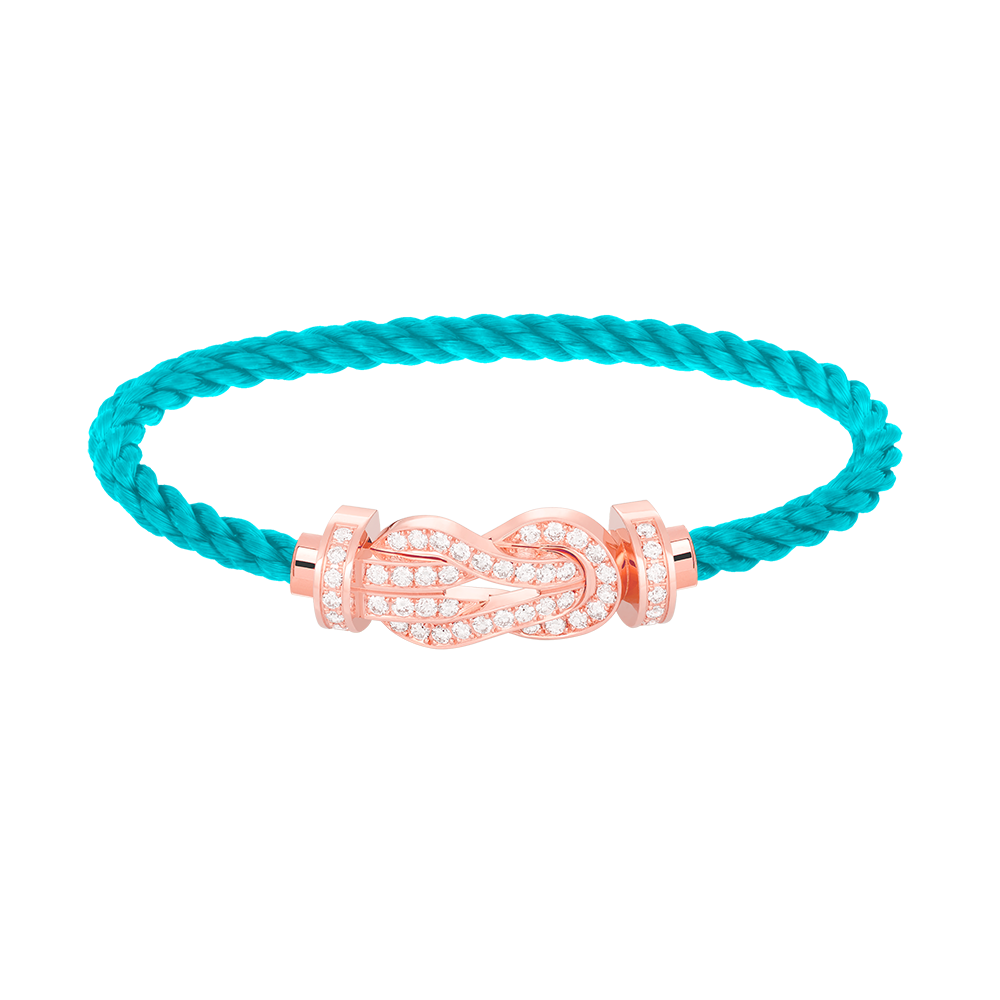 [Triumph Jewelry]CHANCE LARGE 8 FIGURE BUCKLE FULL DIAMOND BRACELET ROSE GOLD