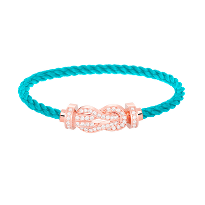 [Triumph Jewelry]CHANCE LARGE 8 FIGURE BUCKLE FULL DIAMOND BRACELET ROSE GOLD