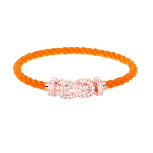 [Triumph Jewelry]CHANCE LARGE 8 FIGURE BUCKLE FULL DIAMOND BRACELET ROSE GOLD