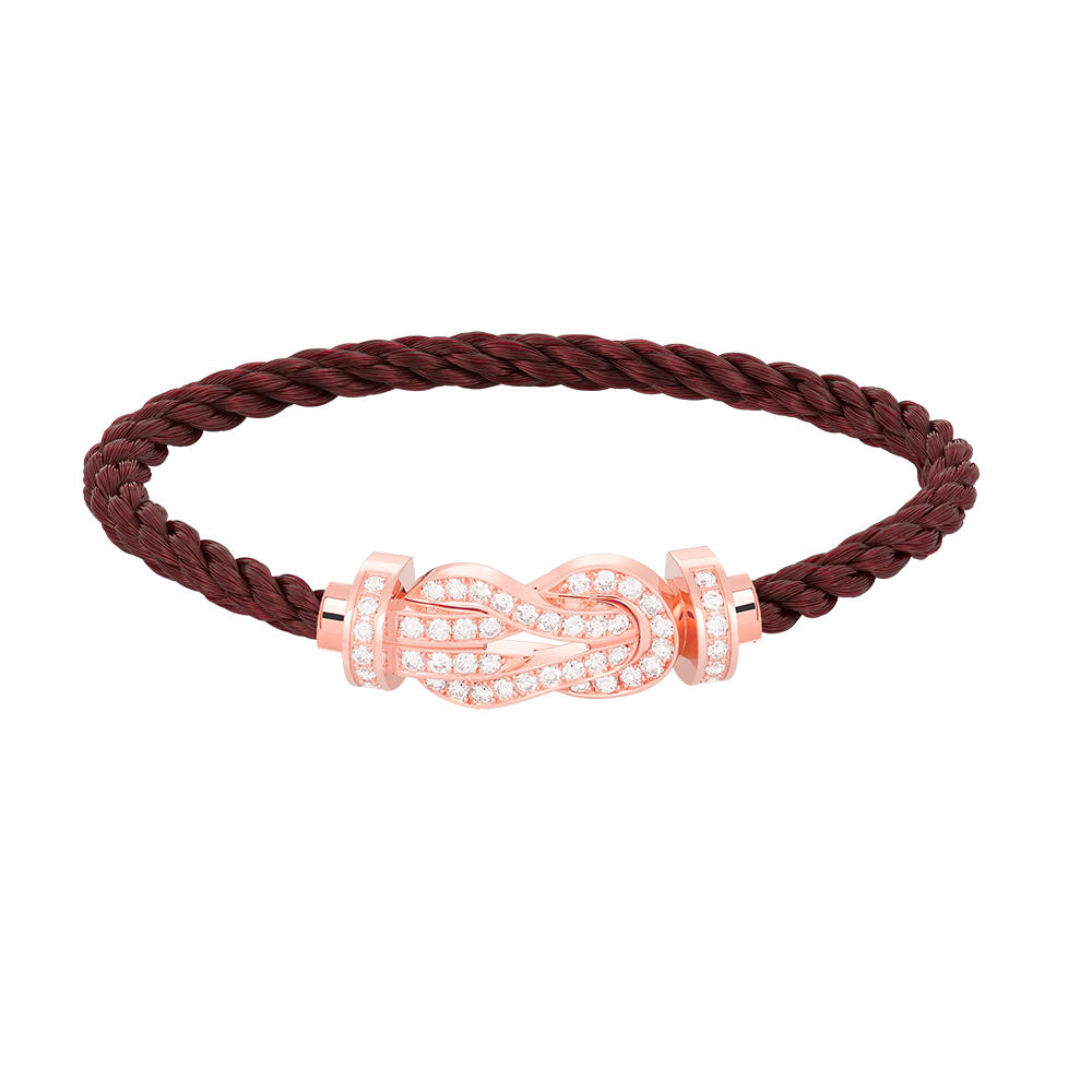 [Triumph Jewelry]CHANCE LARGE 8 FIGURE BUCKLE FULL DIAMOND BRACELET ROSE GOLD