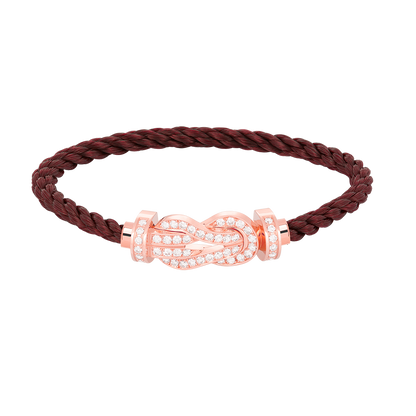 [Triumph Jewelry]CHANCE LARGE 8 FIGURE BUCKLE FULL DIAMOND BRACELET ROSE GOLD