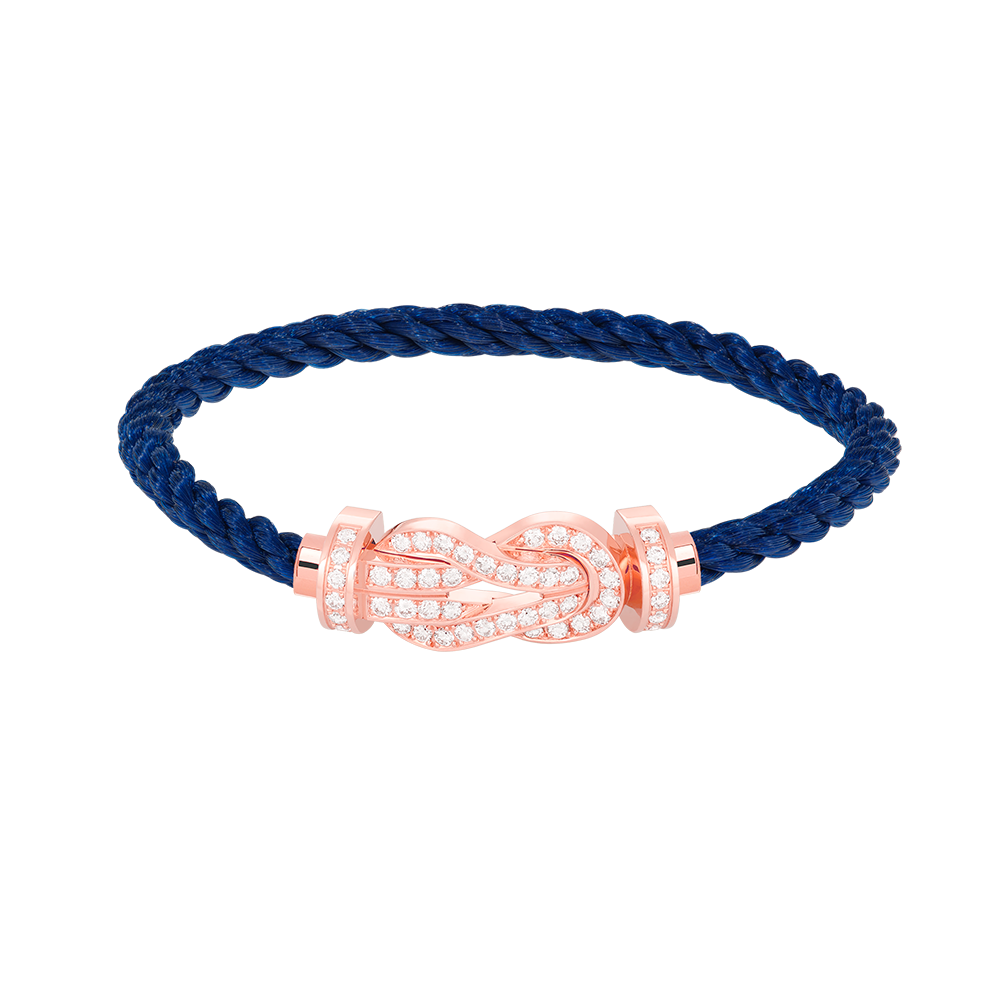 [Triumph Jewelry]CHANCE LARGE 8 FIGURE BUCKLE FULL DIAMOND BRACELET ROSE GOLD