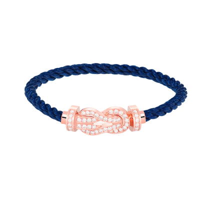 [Triumph Jewelry]CHANCE LARGE 8 FIGURE BUCKLE FULL DIAMOND BRACELET ROSE GOLD