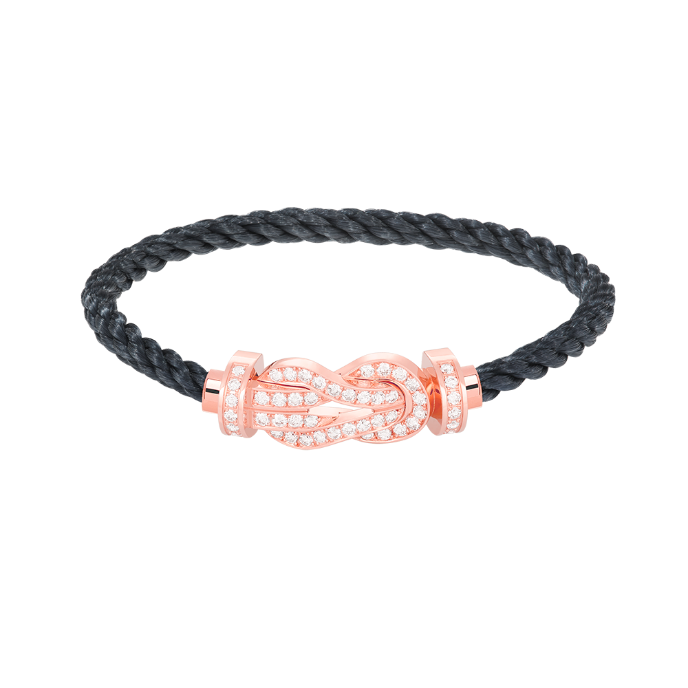 [Triumph Jewelry]CHANCE LARGE 8 FIGURE BUCKLE FULL DIAMOND BRACELET ROSE GOLD