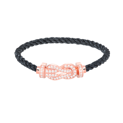 [Triumph Jewelry]CHANCE LARGE 8 FIGURE BUCKLE FULL DIAMOND BRACELET ROSE GOLD