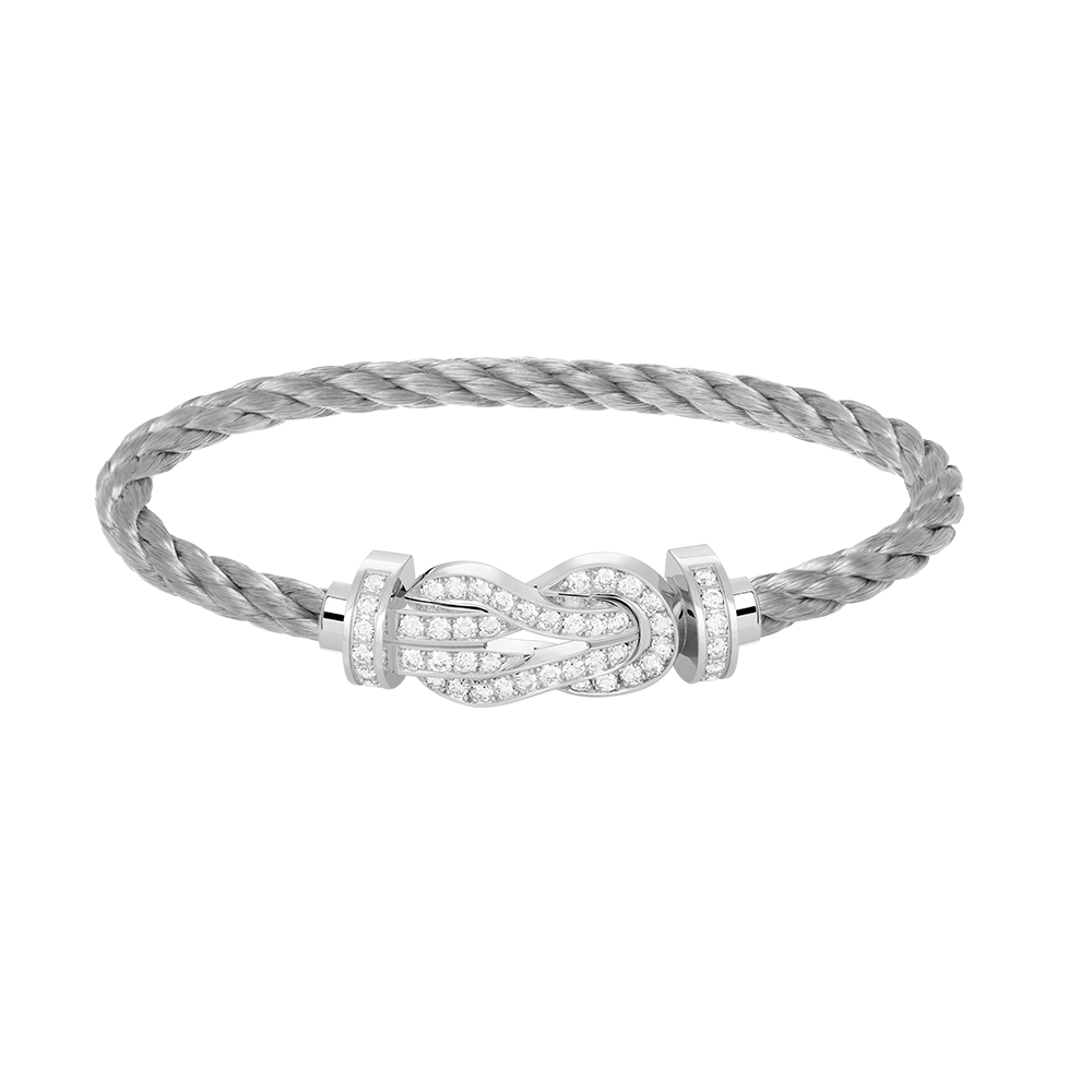 [Triumph Jewelry]CHANCE LARGE 8 FIGURE BUCKLE FULL DIAMOND BRACELET SILVER