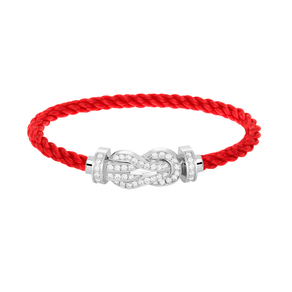 [Triumph Jewelry]CHANCE LARGE 8 FIGURE BUCKLE FULL DIAMOND BRACELET SILVER