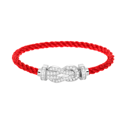 [Triumph Jewelry]CHANCE LARGE 8 FIGURE BUCKLE FULL DIAMOND BRACELET SILVER