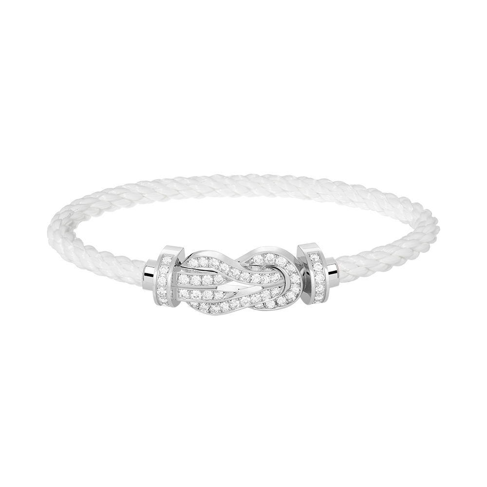 [Triumph Jewelry]CHANCE LARGE 8 FIGURE BUCKLE FULL DIAMOND BRACELET SILVER