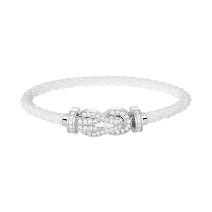 [Triumph Jewelry]CHANCE LARGE 8 FIGURE BUCKLE FULL DIAMOND BRACELET SILVER