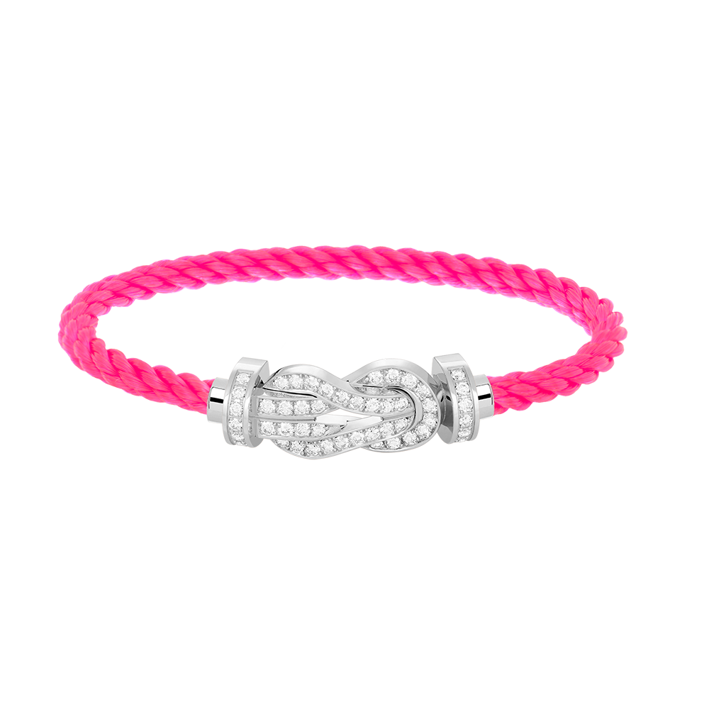 [Triumph Jewelry]CHANCE LARGE 8 FIGURE BUCKLE FULL DIAMOND BRACELET SILVER