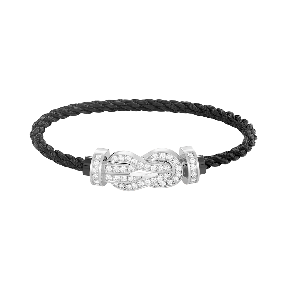 [Triumph Jewelry]CHANCE LARGE 8 FIGURE BUCKLE FULL DIAMOND BRACELET SILVER