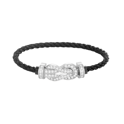 [Triumph Jewelry]CHANCE LARGE 8 FIGURE BUCKLE FULL DIAMOND BRACELET SILVER