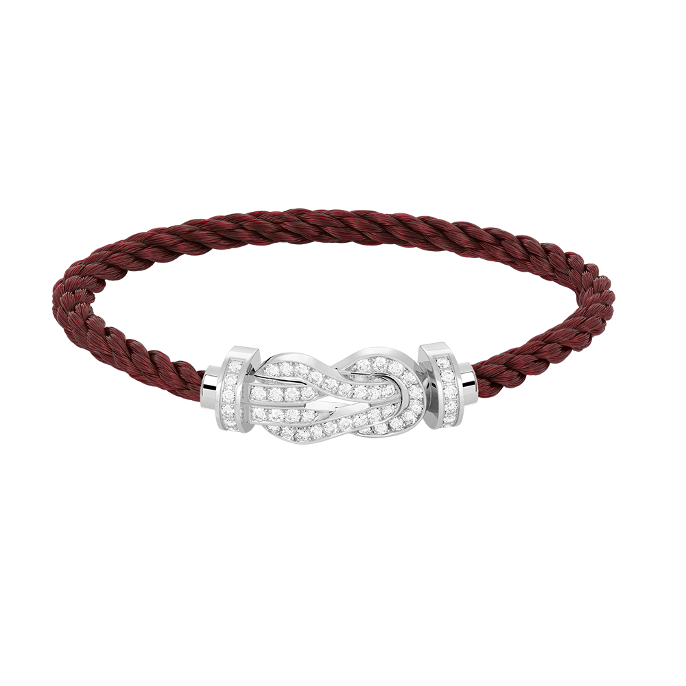 [Triumph Jewelry]CHANCE LARGE 8 FIGURE BUCKLE FULL DIAMOND BRACELET SILVER