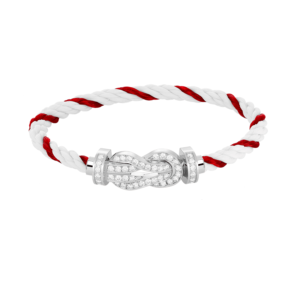 [Triumph Jewelry]CHANCE LARGE 8 FIGURE BUCKLE FULL DIAMOND BRACELET SILVER