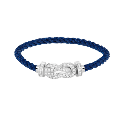 [Triumph Jewelry]CHANCE LARGE 8 FIGURE BUCKLE FULL DIAMOND BRACELET SILVER