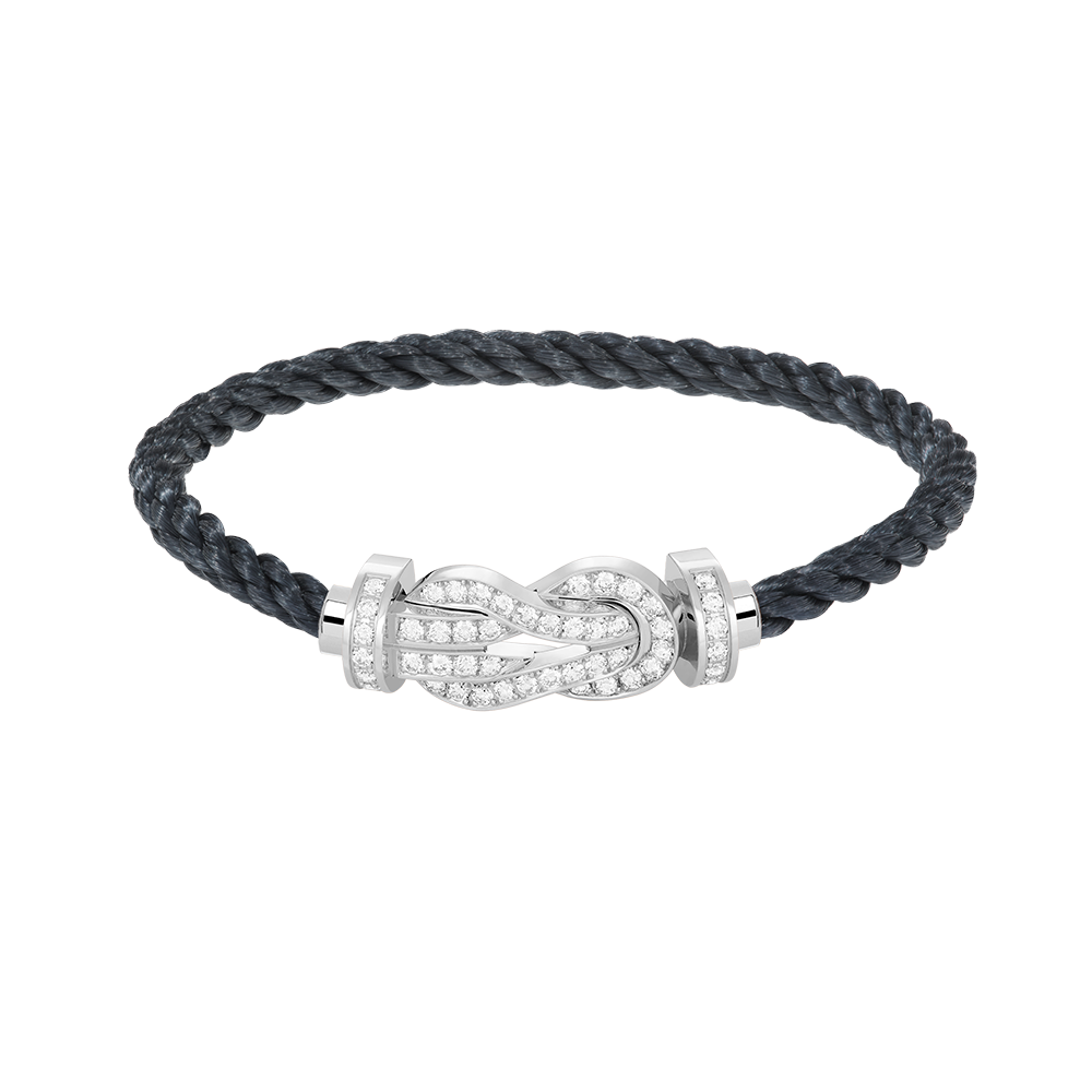 [Triumph Jewelry]CHANCE LARGE 8 FIGURE BUCKLE FULL DIAMOND BRACELET SILVER