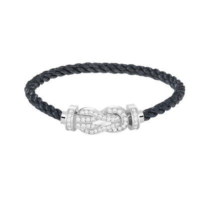 [Triumph Jewelry]CHANCE LARGE 8 FIGURE BUCKLE FULL DIAMOND BRACELET SILVER