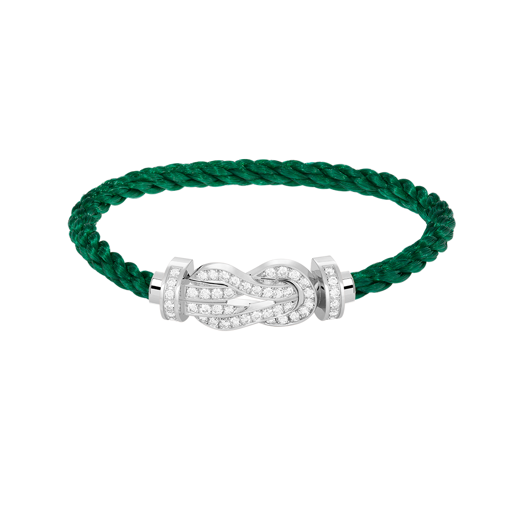 [Triumph Jewelry]CHANCE LARGE 8 FIGURE BUCKLE FULL DIAMOND BRACELET SILVER