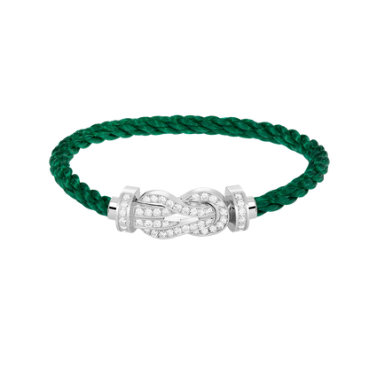 [Triumph Jewelry]CHANCE LARGE 8 FIGURE BUCKLE FULL DIAMOND BRACELET SILVER