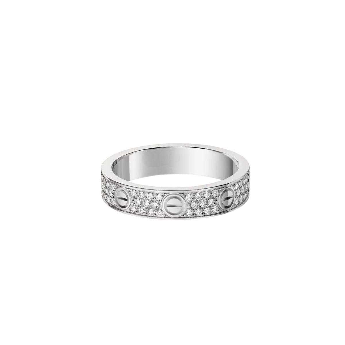 [Triumph Jewelry]LOVE RING 4.0MM DIAMOND PAVED
