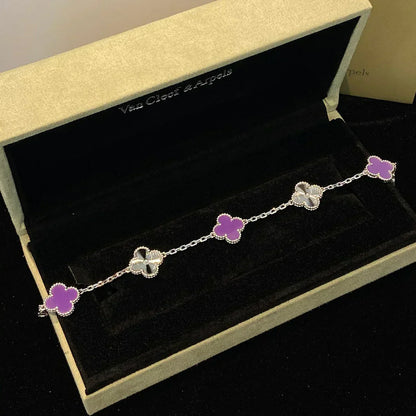 [Triumph Jewelry] CLOVER 5 MOTIF VIOLET BRACELET COLLECTION