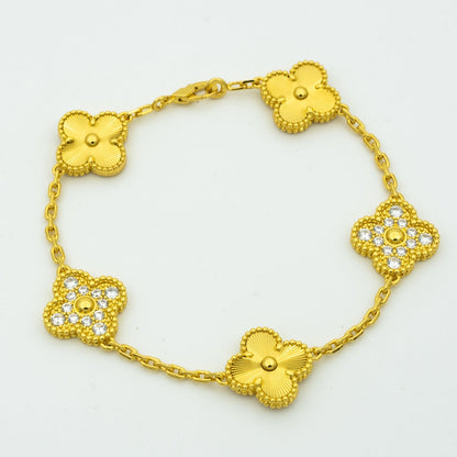 [Triumph Jewelry] CLOVER 5 MOTIF LASER BRACELET COLLECTION