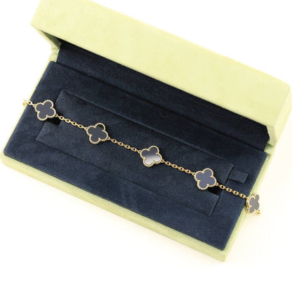 [Triumph Jewelry] CLOVER 5 MOTIF ONYXS BRACELET COLLECTION