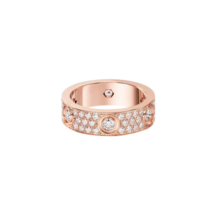 [Triumph Jewelry]LOVE 5.5MM FULL-PAVE 6-DIAMOND RING