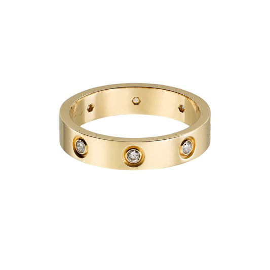 [Triumph Jewelry]LOVE 4MM 8 DIAMOND RING