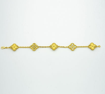 [Triumph Jewelry] CLOVER 5 MOTIF LASER BRACELET COLLECTION