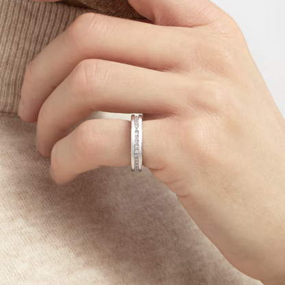 [Triumph Jewelry]ZERO 1 ONE-BAND PAVED DIAMONDS ON THE SPIRAL RING