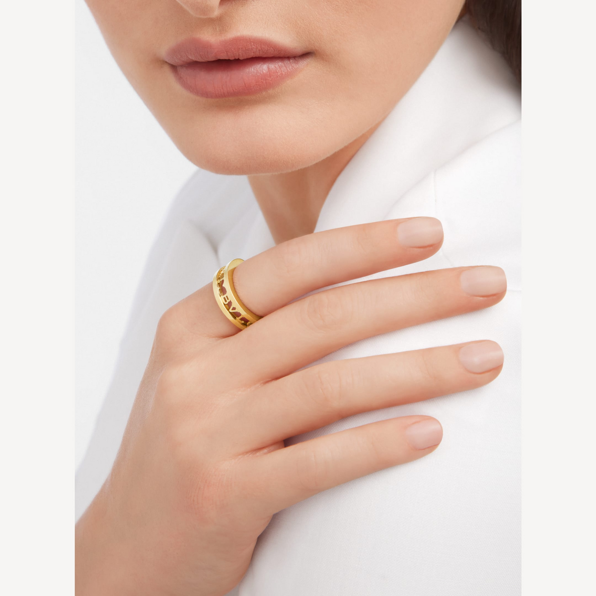 [Triumph Jewelry]ZERO 1 ONE-BAND WITH OPENWORK LOGO SPIRAL RING