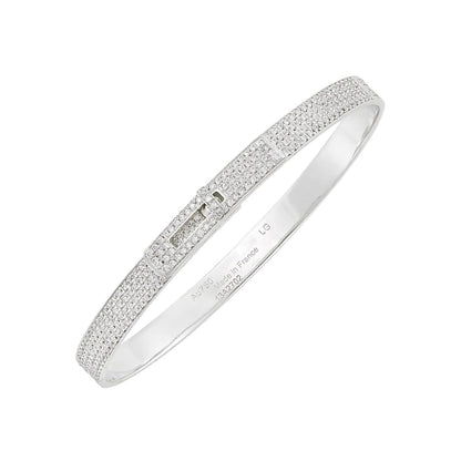 [Triumph Jewelry]HM KELLY BRACELET IN SILVER AND FULL PAVE DIAMOND