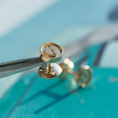 [Triumph Jewelry]LOVE EARRINGS PINK GOLD 10MM