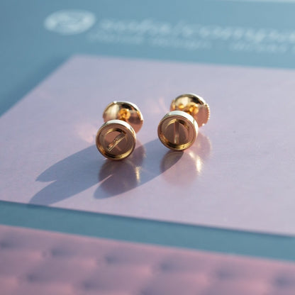 [Triumph Jewelry]LOVE EARRINGS PINK GOLD 10MM