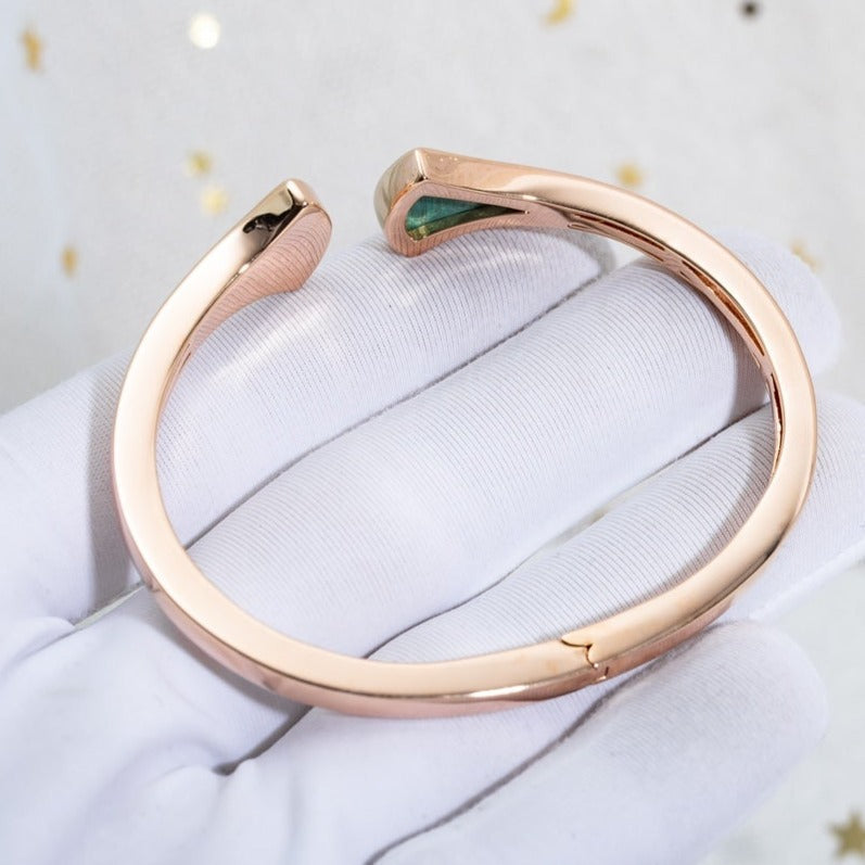 [Triumph Jewelry]DREAM BRACELET OPEN MALACHITE PINK GOLD