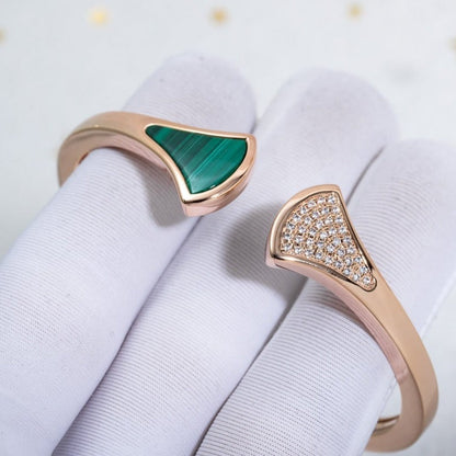 [Triumph Jewelry]DREAM BRACELET OPEN MALACHITE PINK GOLD