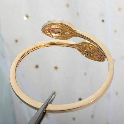 [Triumph Jewelry]SERPENTI BRACELET PINK GOLD DIAMOND DOUBLE SNAKE