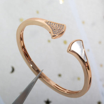 [Triumph Jewelry]DREAM BRACELET OPEN PINK GOLD MOP DIAMOND