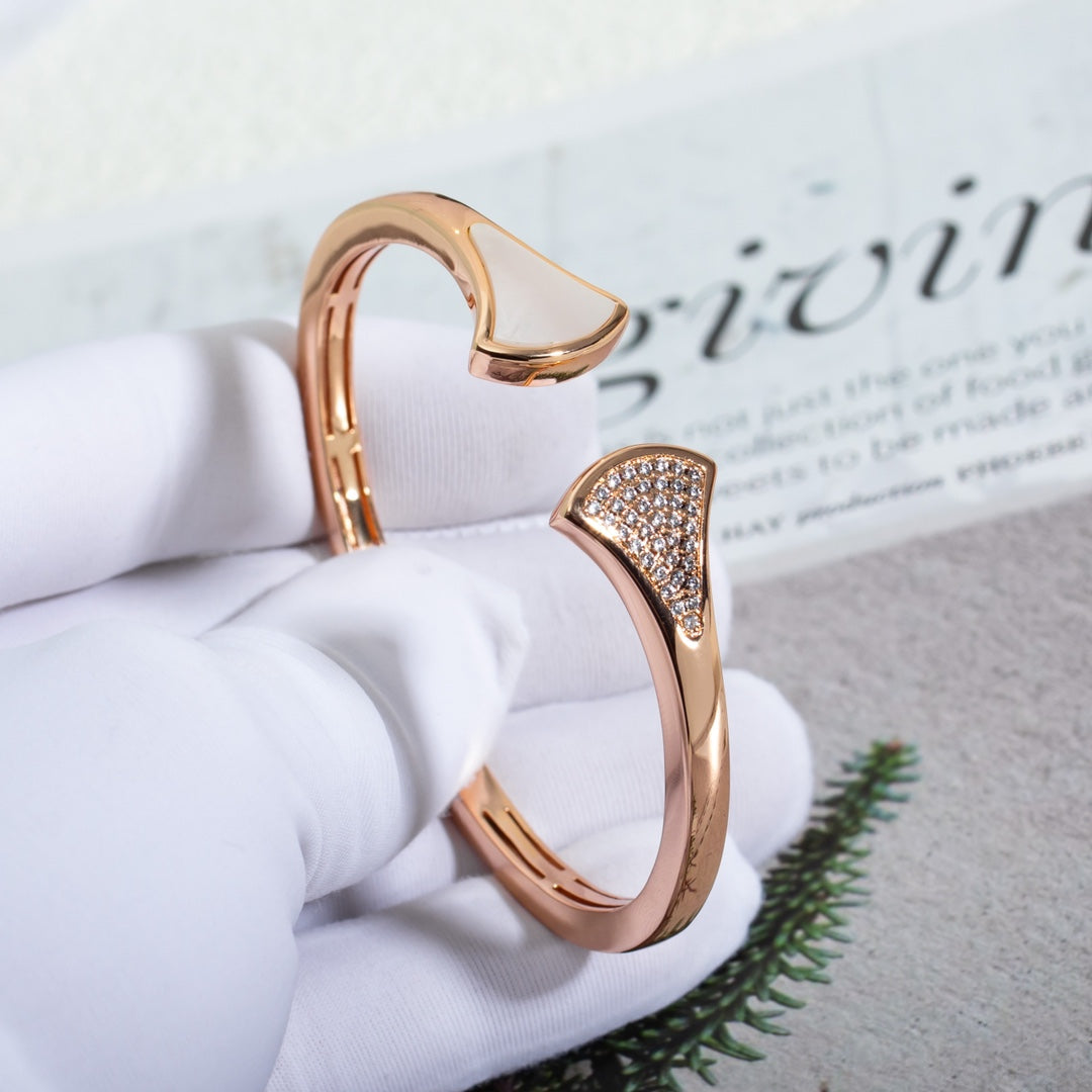 [Triumph Jewelry]DREAM BRACELET OPEN PINK GOLD MOP DIAMOND