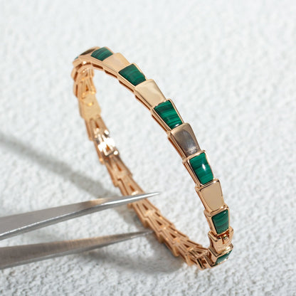 [Triumph Jewelry]SERPENTI BRACELET PINK GOLD MALACHITE