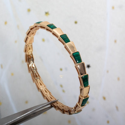 [Triumph Jewelry]SERPENTI BRACELET PINK GOLD MALACHITE