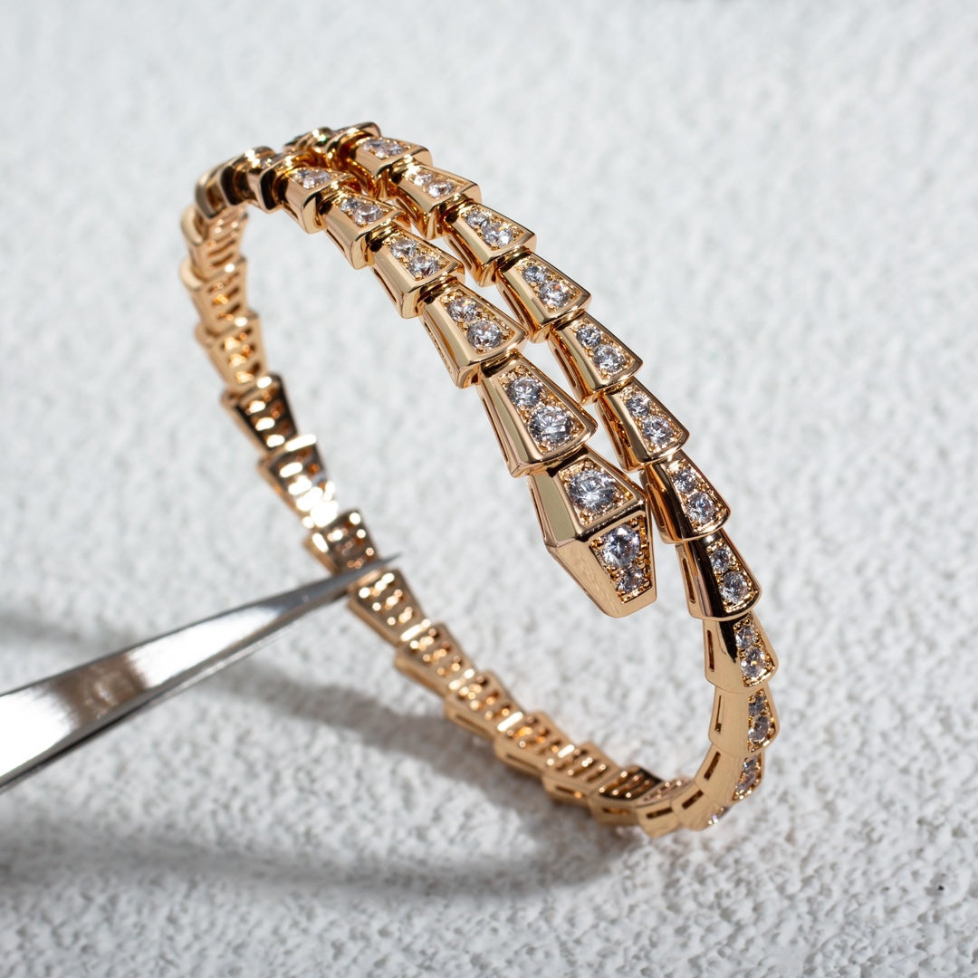 [Triumph Jewelry]SERPENTI BRACELET 6.8MM PINK GOLD DIAMOND