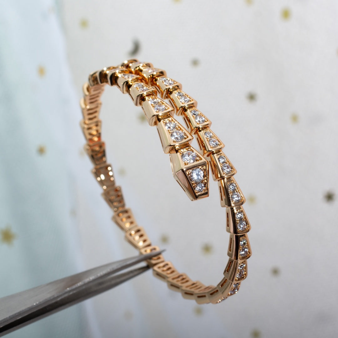 [Triumph Jewelry]SERPENTI BRACELET 6.8MM PINK GOLD DIAMOND
