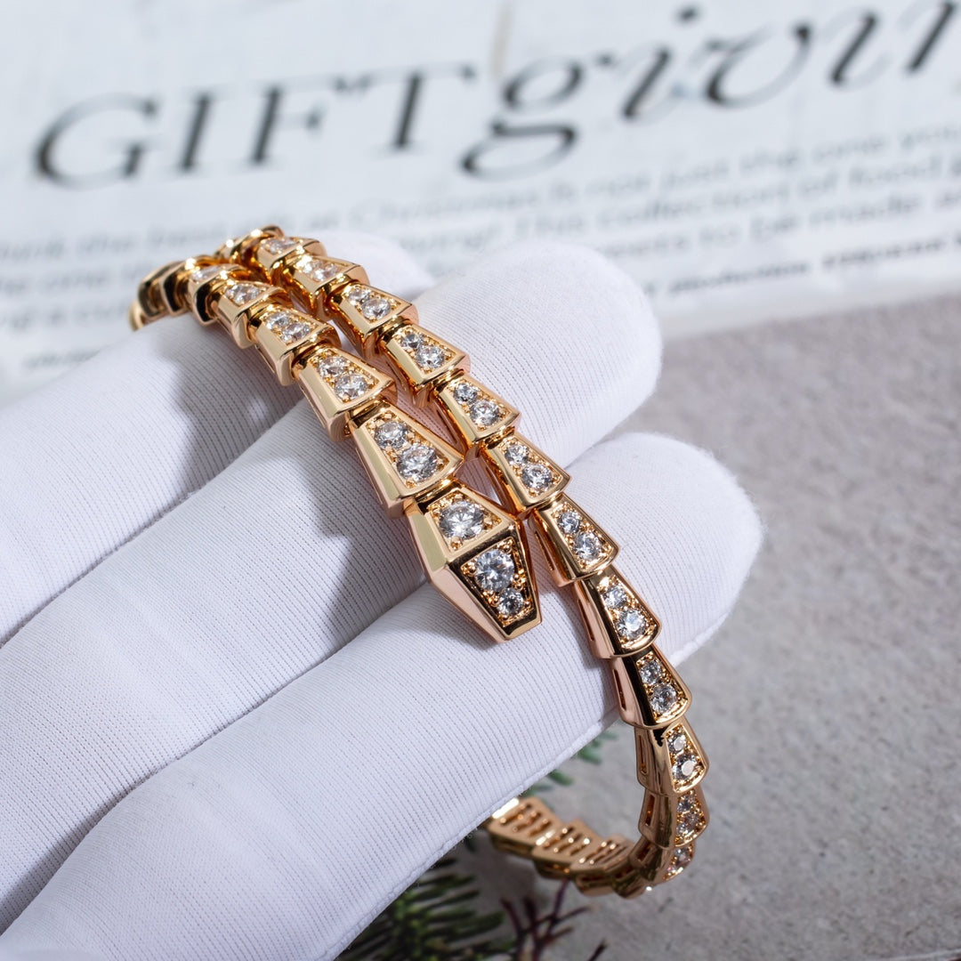 [Triumph Jewelry]SERPENTI BRACELET 6.8MM PINK GOLD DIAMOND