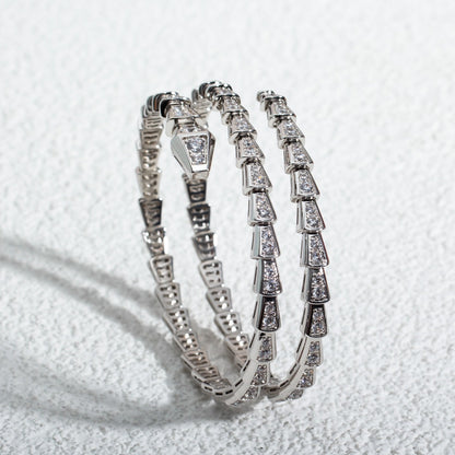[Triumph Jewelry]SERPENTI BRACELET SILVER DIAMOND DOUBLE ROW