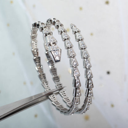 [Triumph Jewelry]SERPENTI BRACELET SILVER DIAMOND DOUBLE ROW